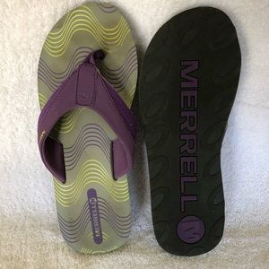 Merrell purple flip flop